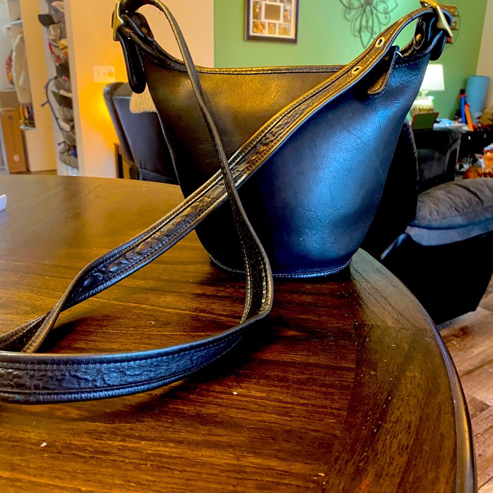 Vintage Coach Leather Maggie Duffle Bag